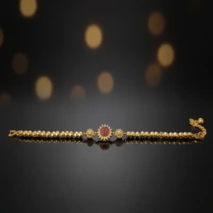 Crystal Floral Gold Plated Bracelet (3)