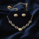 Elegant Gold Sparkle Necklace Set – Luxury Look for Every Occasion (1)