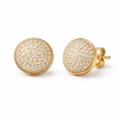 Gold Sparkle Stud Earrings (1)