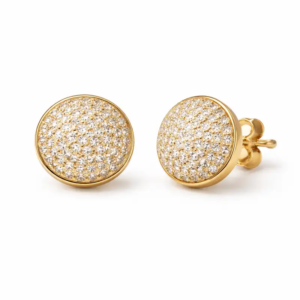 Gold Sparkle Stud Earrings (1)