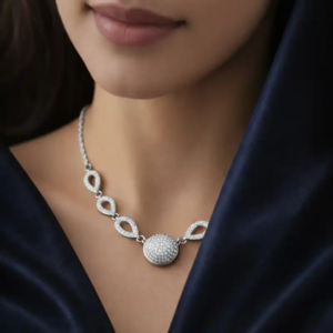 Riivaaj Elegant Silver Sparkle Necklace (2)