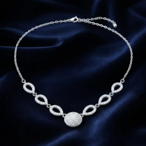Riivaaj Elegant Silver Sparkle Necklace (4)